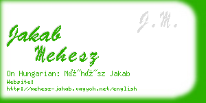 jakab mehesz business card